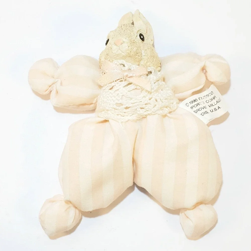 Vintage 1990 Enesco Precious Moments Tender Tail Bunny Rabbit Plush Beanie 5